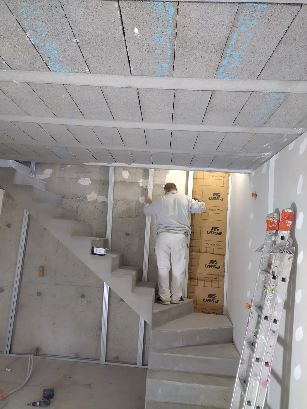 Florian Derrien sur un chantier
